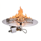 HPC Round 54" Fire Pit Burner Kit with Flat Pan & Electronic On/Off Ignition & Torpedo Penta Burner - TOR-PENTA54EI
