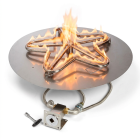 HPC Round 8" Fire Pit Burner Kit with Flat Pan & CSA Certified Match Light Ignition with Standard Burner & Standard Burner - MLFPK8