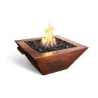 HPC Sierra 40" Square Copper Fire & Water Bowl with 12V Electronic On/Off Ignition & Standard Burner - SIER36W-EI
