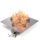 HPC Square 18" Match Light Fire Pit Burner Kit with Flat Pan & Match Light & Torpedo Burner - TOR-MLFPK18SQ