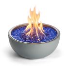 HPC 35" Round Aluminum Gas Fire Bowl with Electronic 24V - 120V in Stone Grey - STONE30EI-HI/LO