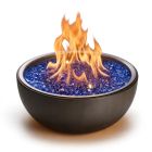 HPC 35" Round Aluminum Gas Fire Bowl with Electronic 24V - 120V in Walnut Bronze - TOR-WALNUT30EI-HI/LO