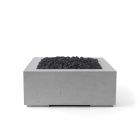 HPC Alea 32" Square Concrete Gas Fire Pit with CSA Certified Match Light Ignition In Charcoal with Black Lava Rock & Torpedo Burner - TOR-ALEA32-CHBL-MLFPK