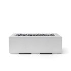 HPC Avera 60" Linear Concrete Gas Fire Pit with CSA Certified Match Light Ignition In Ash with Slate Beach Stone & Torpedo Burner - TOR-AVER60-ASB-MLFPK