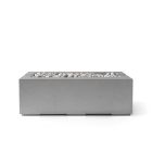 HPC Avera 60" Linear Concrete Gas Fire Pit with CSA Certified Match Light Ignition In Charcoal with Ivory Beach Stone & Torpedo Burner - TOR-AVER60-CHIB-MLFPK