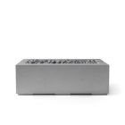 HPC Avera 48" Linear Concrete Gas Fire Pit with CSA Certified Match Light Ignition In Charcoal with Slate Beach Stone & Torpedo Burner - TOR-AVER48-CHSB-MLFPK