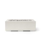HPC Avera 48" Linear Concrete Gas Fire Pit with CSA Certified Match Light Ignition In Limestone with Ivory Beach Stone & Torpedo Burner - TOR-AVER48-LIB-MLFPK