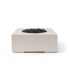 HPC Bravo 32" Square Concrete Gas Fire Pit with CSA Certified Match Light Ignition In Clay with Black Lava Rock & Torpedo Burner - TOR-BRAV-CLBL-MLFPK