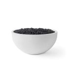 HPC Serenade 40" Round Concrete Gas Fire Pit with CSA Certified Match Light Ignition In Ash with Black Lava Rock & Torpedo Burner - TOR-SERE40-ABL-MLFPK