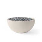 HPC Serenade 32" Round Concrete Gas Fire Pit with Electronic On/Off Ignition in Clay with Slate Beach Stone & Torpedo Burner - TOR-SERE32-CLSB-EI