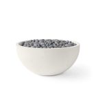 HPC Serenade 32" Round Concrete Gas Fire Pit with CSA Certified Match Light Ignition In Limestone with Slate Beach Stone & Torpedo Burner - TOR-SERE32-LSB-MLFPK