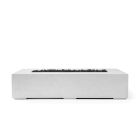 HPC Sonoma 72" Linear Concrete Gas Fire Pit in Ash with Electronic & Black Lava Rock - TOR-SONO72-ABL-EI
