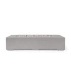 HPC Sonoma 72" Linear Concrete Gas Fire Pit in Sandstone with Match Light & Ivory Beach Stone - TOR-SONO72-SIB-MLFPK