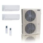 55,000 BTU ACiQ Standard 22 SEER2 2 Zone Wall Mount Mini Split Heat Pump System - R454B | 230V - 24 + 24