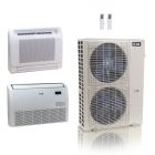 48,000 BTU ACiQ Standard 24 SEER2 2 Zone Floor Mount Mini Split Heat Pump System - R454B | 230V - 12 + 24