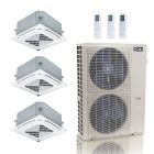 48,000 BTU ACiQ Standard 24 SEER2 3 Zone Ceiling Cassette Mini Split Heat Pump System - R454B | 230V - 9 + 9 + 24 - ES-48Z-M6C / ACiQ-09CC-HH-MC-2 / ACiQ-24CC-HH-MC