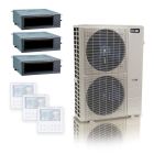 55,000 BTU ACiQ Standard 18 SEER2 3 Zone Concealed Duct Mini Split Heat Pump System - R454B | 230V - 12 + 12 + 18 - ES-55Z-M6C / ACiQ-12CD-HH-MC-2 / ACiQ-18CD-HH-MC