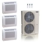 48,000 BTU ACiQ Standard 24 SEER2 3 Zone Floor Mount Mini Split Heat Pump System - R454B | 230V - 9 + 12 + 12 - ES-48Z-M6C / ACiQ-09FM-HH-MD / ACiQ-12FM-HH-MD-2