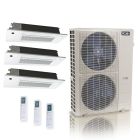 48,000 BTU ACiQ Standard 24 SEER2 3 Zone Slim Ceiling Casette Mini Split Heat Pump System - R454B | 230V - 12 + 18 + 18 - ES-48Z-M6C / SCC-12-HH-MB / SCC-18-HH-MB-2