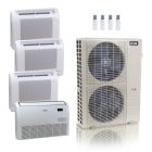 55,000 BTU ACiQ Standard 22 SEER2 4 Zone Floor Mount Mini Split Heat Pump System - R454B | 230V - 12 + 12 + 12 + 18 - ES-55Z-M6C / ACiQ-12FM-HH-MD-3 / ACiQ-18FM-HH-MD