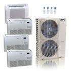 55,000 BTU ACiQ Standard 22 SEER2 4 Zone Floor Mount Mini Split Heat Pump System - R454B | 230V - 9 + 18 + 18 + 18 - ES-55Z-M6C / ACiQ-09FM-HH-MD / ACiQ-18FM-HH-MD-3
