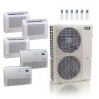 55,000 BTU ACiQ Standard 22 SEER2 5 Zone Floor Mount Mini Split Heat Pump System - R454B | 230V - 9 + 12 + 12 + 18 + 18 - ES-55Z-M6C / ACiQ-09FM / ACiQ-12FM-2 / ACiQ-18FM-2