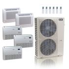 55,000 BTU ACiQ Standard 22 SEER2 5 Zone Floor Mount Mini Split Heat Pump System - R454B | 230V - 9 + 9 + 18 + 18 + 18 - ES-55Z-M6C / ACiQ-09FM-HH-MD-2 / ACiQ-18FM-HH-MD-3