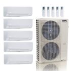 48,000 BTU ACiQ Standard 24 SEER2 5 Zone Wall Mount Mini Split Heat Pump System - R454B | 230V - 6 + 6 + 9 + 18 + 18 - ES-48Z-M6C / ACIQ-06W-2 / ACIQ-09W / ACIQ-18W-2