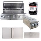 Buck Grill 40" 5 Burner Built In Stainless Steel Gas Grill with Lights  + Professional Outdoor Kitchen Package - BG 40BUCKGRILL-PKG-2