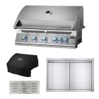 Napoleon 700 Series 38-Inch 5-Burner Built-In Gas Grill & Outdoor Kitchen Package - BIG38RB