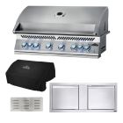 Napoleon BI Series 44-Inch 6-Burner Built-In Gas Grill & Outdoor Kitchen Package - BIG44RB