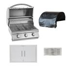 Blaze LBM 25-Inch 3-Burner Built-In Gas Grill W/Outdoor Kitchen Package Options - BLZ-3LBM