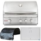 Blaze PRO 34-Inch 3-Burner Built-In Gas Grill & Outdoor Kitchen Package - BLZ-3PRO