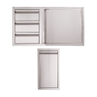 Buck Grill 39" Triple Drawer Combo / 18" Access Door / 13" Trash Bin 304 Stainless Steel Outdoor Kitchen Cabinetry Package - BO-PKG-38-22