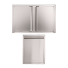Buck Grill 32" 20" Trash Bin / Double Access Door / Propane Tank Drawer 304 Stainless Steel Outdoor Kitchen Cabinetry Package - BO-PKG-38-44