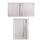 Buck Grill 40" Double Access Door / 18" Access Door 304 Stainless Steel Outdoor Kitchen Cabinetry Package - BO-PKG-38-20