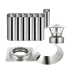 AllFuel HST 6-Inch x 25FT Built-In Wood Fireplace Chimney Kit - BS-KIT-6-25