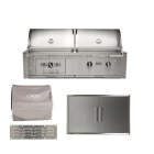 Coyote 50-Inch Hybrid Gas and Charcoal Built-In Gas Grill W/Outdoor Kitchen Package Options- C3HY50-BI-PKG1