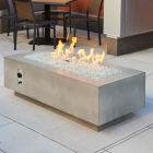 Outdoor Greatroom Cove 54" Linear Gas Fire Pit Table in Natural Grey - CV-54-B