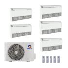 42,000 BTU Gree All Match 21 SEER2 Five Zone Floor/Ceiling Mount Mini Split Heat Pump System - R32 | 230V - 9 + 9 + 9 + 9 + 12