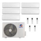 42,000 BTU Gree Livo 21 SEER2 Five Zone Wall Mount Mini Split Heat Pump System - R32 | 230V - 9 + 9 + 9 + 9 + 18