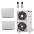 LG 36,000 BTU 2 Zone Low Wall Console Ductless Mini Split System - KUMXA361A / 2-KNMQB151A