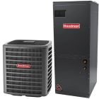 3 Ton 17 SEER2 Two Stage Goodman Heat Pump Air Conditioner System - Multi-Positional - GLZT7CA3610 / AMVT42CP1300