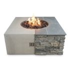 HPC Square 45" Ready To Finish Fire Pit Enclosure & 25" Round Burner Kit with Match Light Ignition & Standard Burner - U45S/MLFPK25CEK