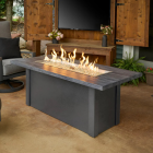 Outdoor Greatroom Havenwood 62" x 30" Linear Gas Fire Pit Table in Grey with Carbon Grey Top - HWGG-1242-B