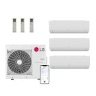 LG 24000 BTU Multi F RED 21 SEER2 Tri Zone Wall Mount Mini Split Heat Pump System - R32 | 230V - 7 + 7 + 12