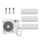LG 24000 BTU Multi F RED 21 SEER2 Tri Zone Wall Mount Mini Split Heat Pump System - R32 | 230V - 9 + 9 + 9