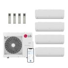 LG 36,000 BTU Multi F 21.5 SEER2 4 Zone Wall Mount Mini Split Heat Pump System - R32 | 230V - 7 + 9 + 12 + 12 - KUMXB361A / KNMAB071A / KNUAB091A / 2-KNUAB121A