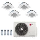  LG 30,000 BTU 4 Zone Ceiling Cassette Mini Split System - KUMXB301A / 3-KNMDB071A / KNUDB121A