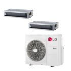  LG 18,000 BTU 2 Zone Concealed Duct Mini Split System - KUMXA181A / KNMKB091A / KNMKB121A
